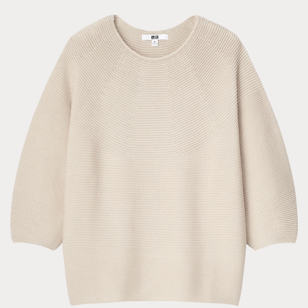 Uniqlo Women's Soft Cream Crew Neck Sweater